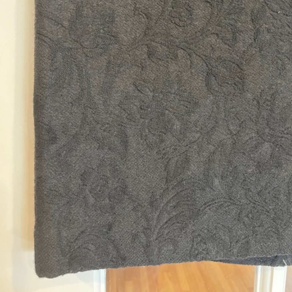 Ann Taylor black/black floral wool skirt, size 10